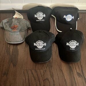 5 NEW Hard Rock Cafe embroidered Caps